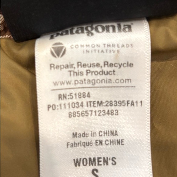 Patagonia Down With It Women’s Plaid Puffer Insulated Goose down Vest 51884 - Picture 7 of 9